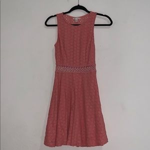 Salmon Crotchet Sun Dress